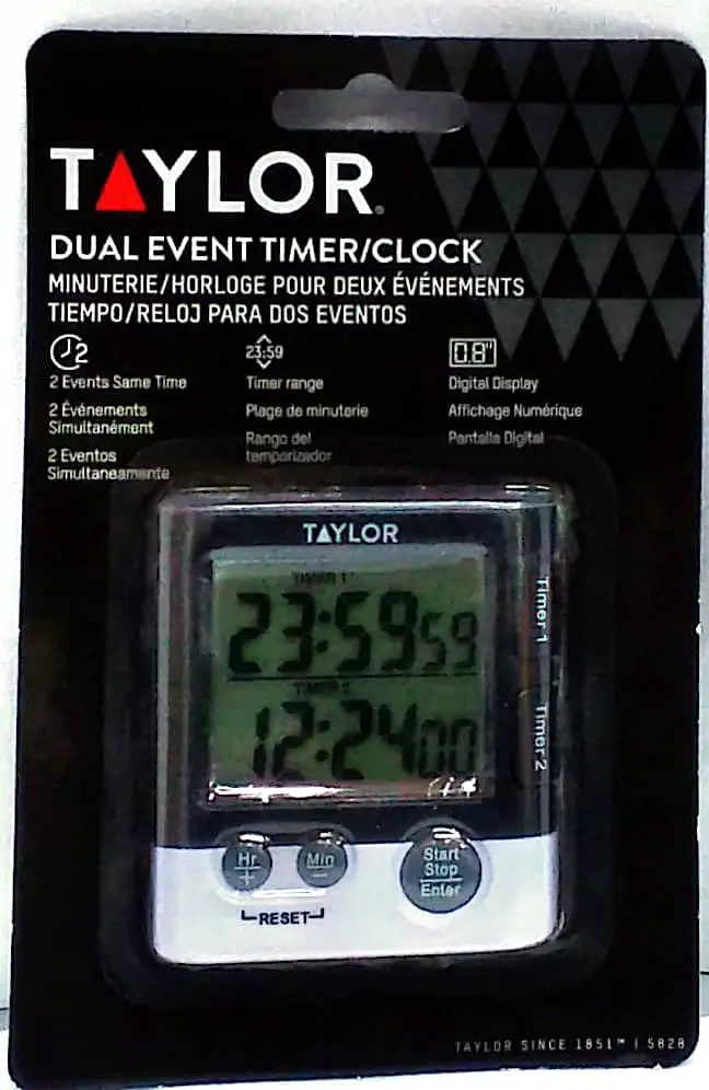 Taylor Dual Event Timer Clock (1 x 1pc)