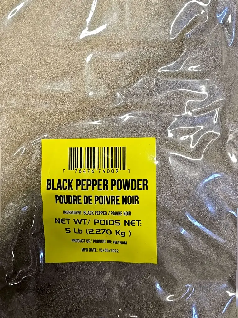 Vietnam Black Pepper Powder (1 x 5lb)