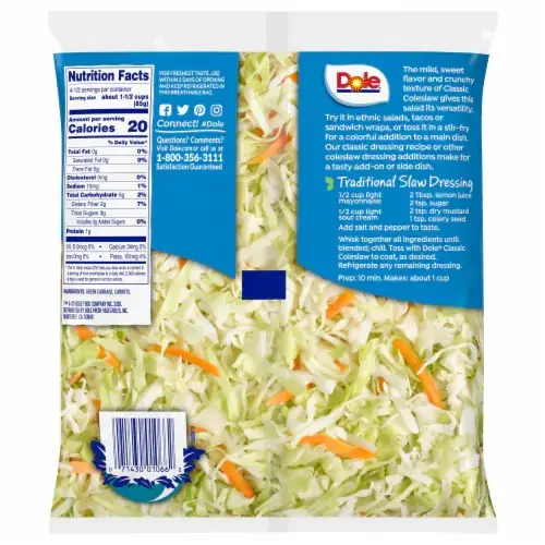 Salads Coleslaw Dole Salad - USA (12 x 14oz)