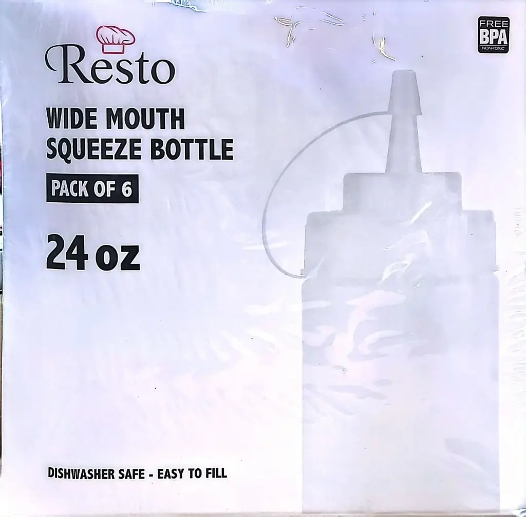 RESTO WIDE MOUTH SQUEEZE BOTTLE 24 oz ( 1X6)