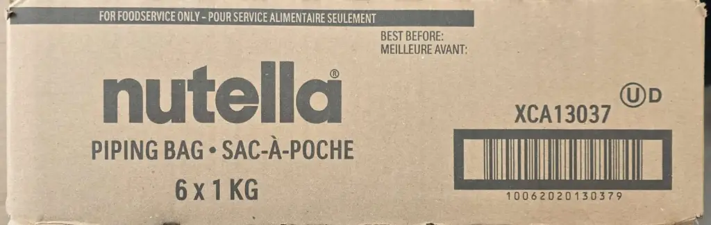 NUTELLA PIPING BAG 6X1 KG