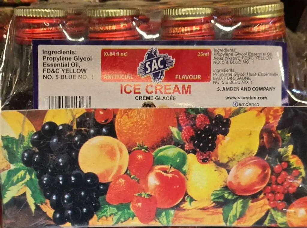 SAC ICE CREAM ARTIFICIAL FLAVOUR-1X12-25ML