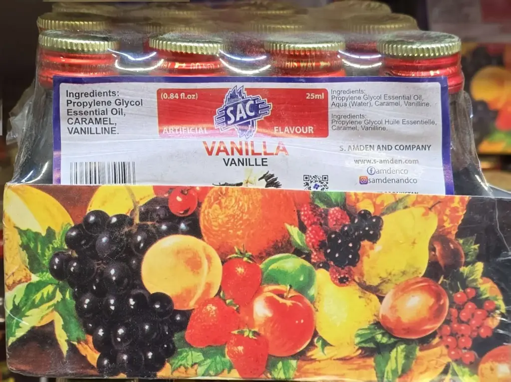 SAC Vanilla Essence - ARTIFICIAL FLAVOUR-1X12-25ML