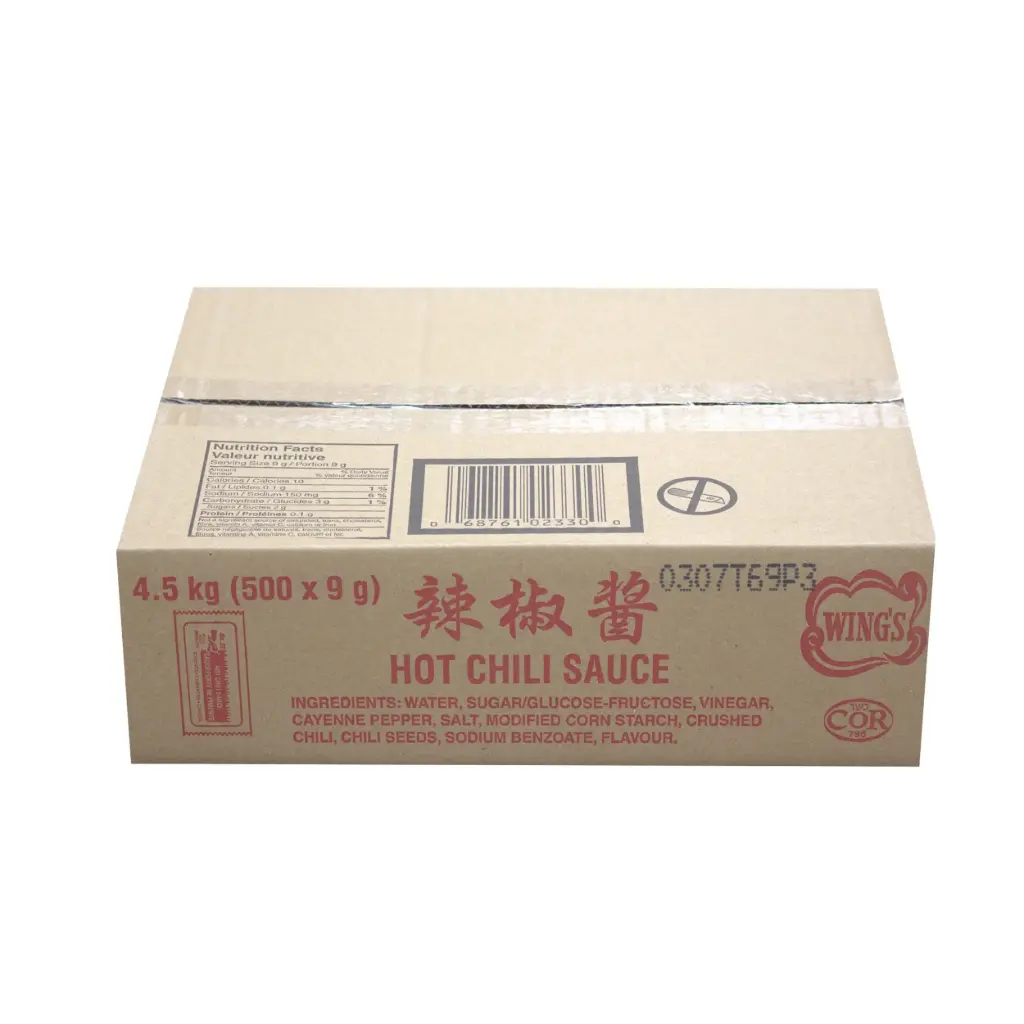 Wing's - Hot Chili Sauce Portions - 500x7ml - Case