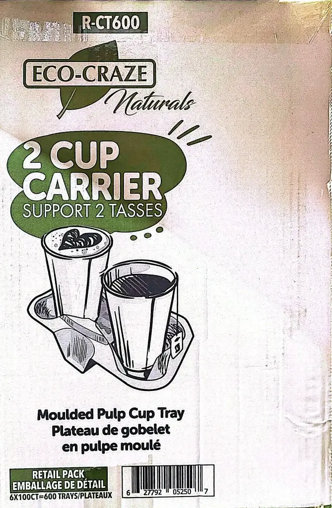 CUPH2 - Eco Craze 2 Cup Carrier-6x100CT