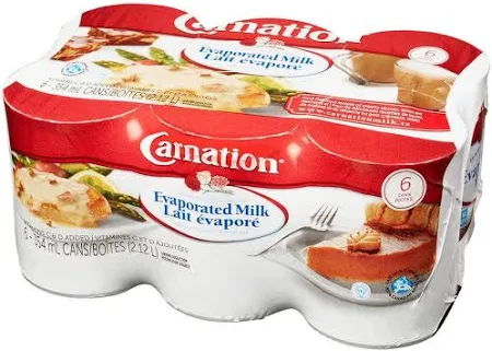 Carnation Evaporated Milk-354 Ml-1 x 6