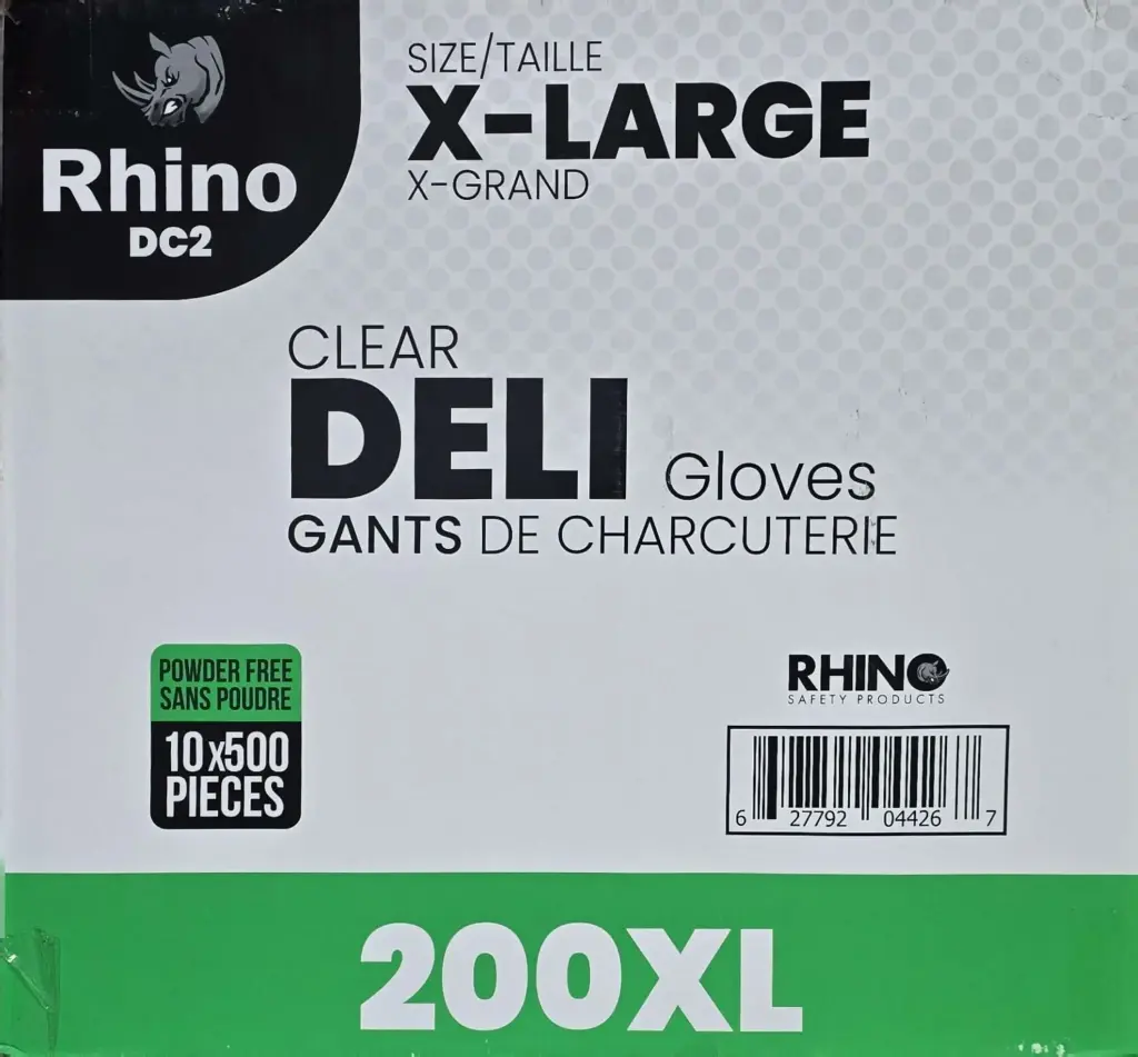 Rhino Clear Deli Gloves X-Large -10 x 500 PC