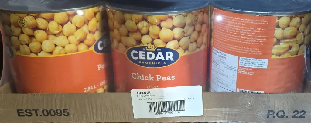 Cedar Chick Peas 1 x 6-2.84L