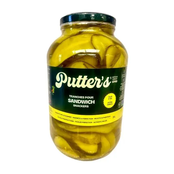 Putter's Pickles Sandwich Snackers Extra Garlic Pickles-1x6x2L