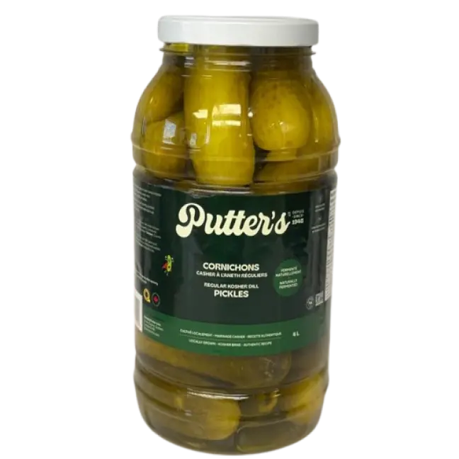 Putters Cornichons - Kosher Dill Pickles - 4L - Each