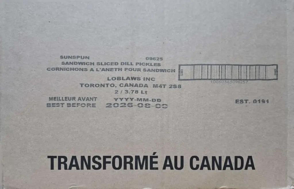 Sunspun Sandwich dill pickles-1 x 2-3.78 L