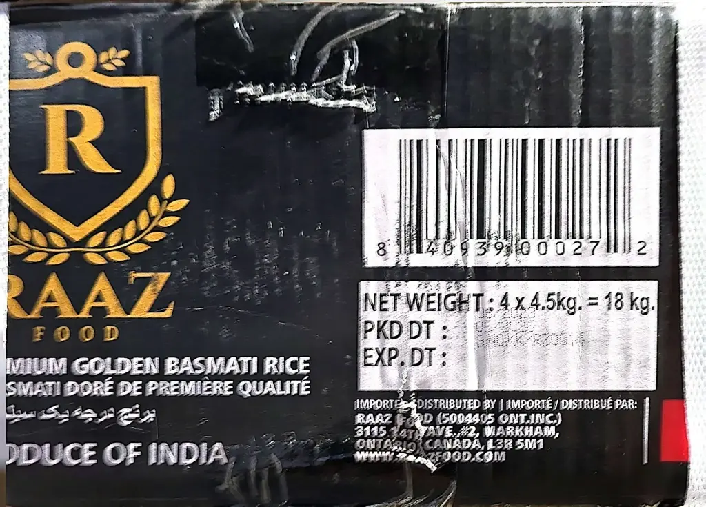 RICR - Raaz Basmati Rice - 4.5KG