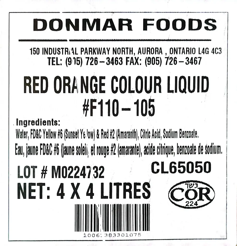 Red Orange Colour Liquid-4x4Lt