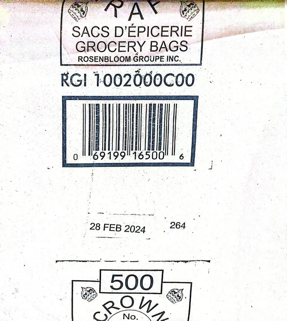 Crown #20-Kraft Brown Grocery Bags-500ct