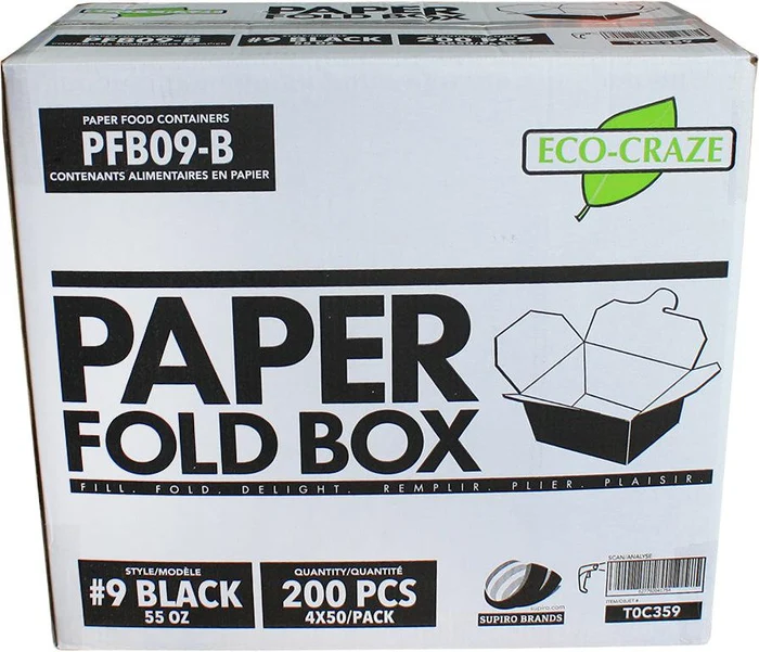 Eco-Craze - #9 Black - 55oz Paper Box - 200 Ct - case