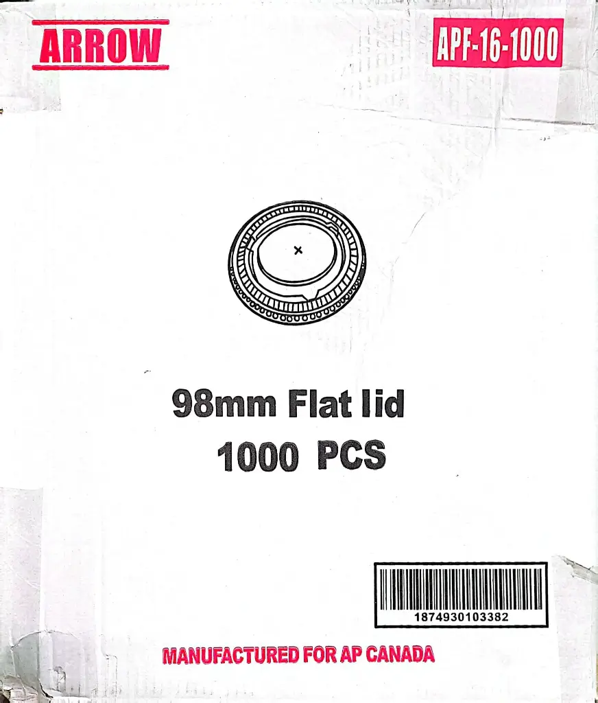 Arrow 16OZ-98mm Flat Lid-1x1000 PC