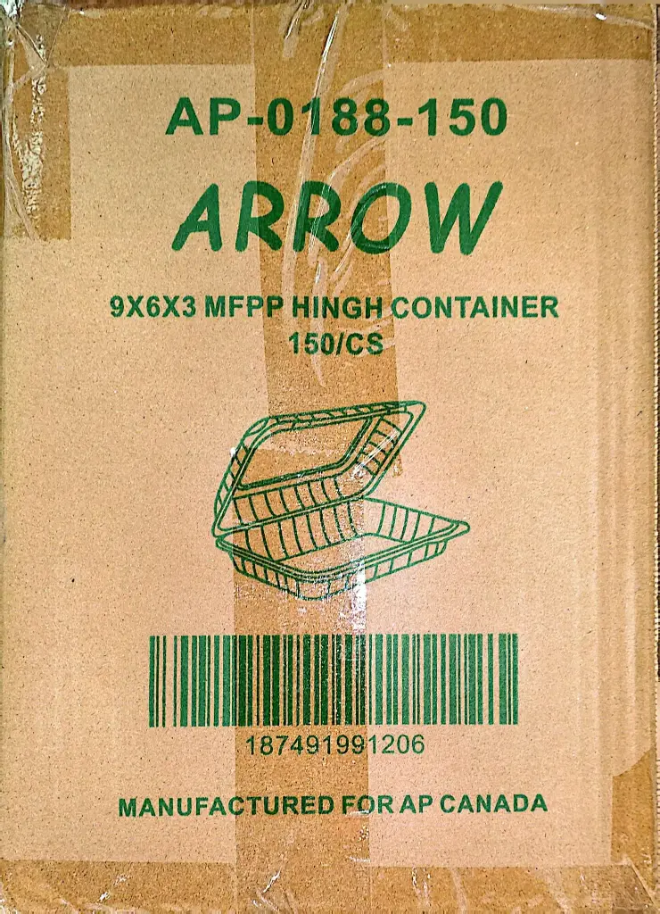 Arrow Hingh Container-9x6x3-1x150 PC