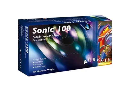 Sonic 100 Blue Nitrile Medical Gloves X-Large -10 x 100
