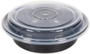 Maple Leaf-6" Round Container Combo-Black-1X150 PC