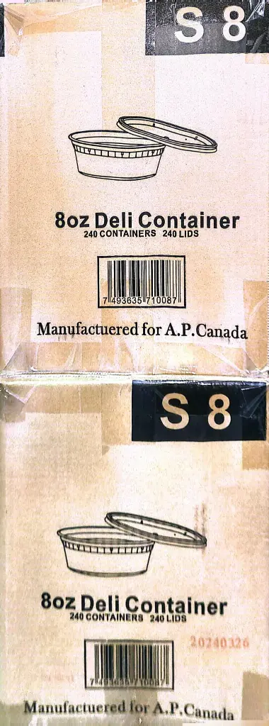 Arrow 8oz Deli Container and Lids-1x240 PC