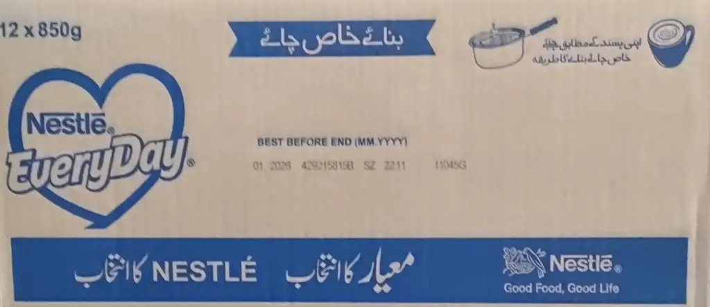 Nestle EveryDay Milk Powder -12x850G