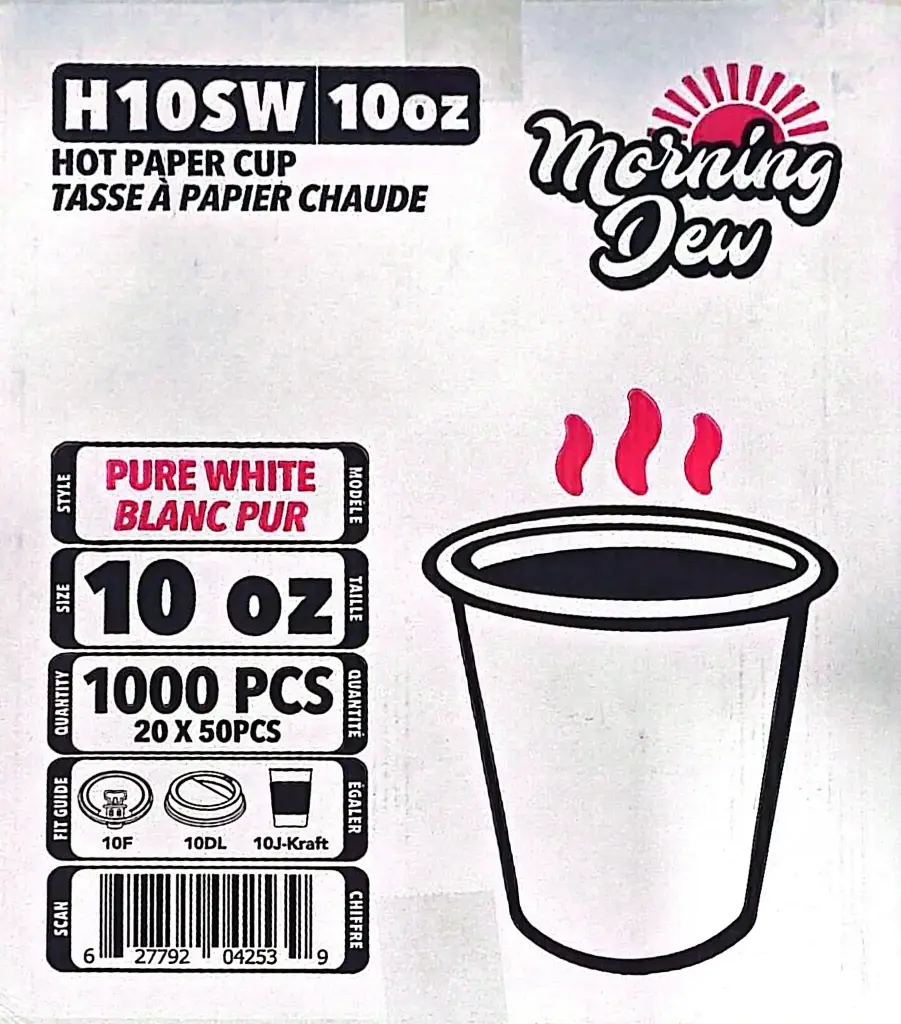 CUPM10 - Morning Dew 10oz Hot Paper Cup-1x1000PC