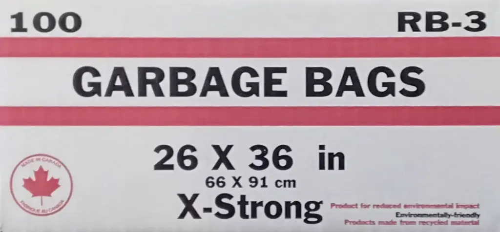 26x36 Black Garbage Bags X-Strong