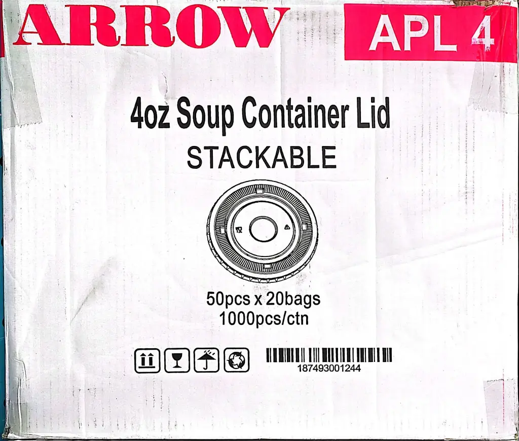 Arrow APL 4-Soup Container Lid 4oz