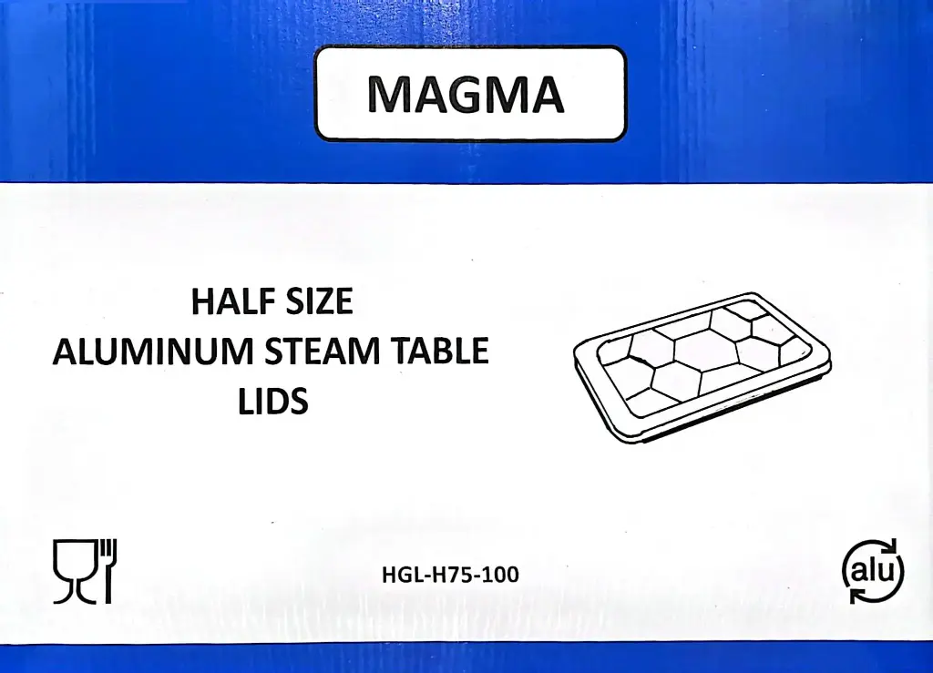 HLID100M - Magma Half Size-Aluminum Steam Table Lids-1x100 PC