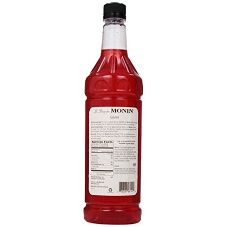 Monin Flavored Syrup, Guava, 33.8-Ounce Plastic Bottles-1x1L