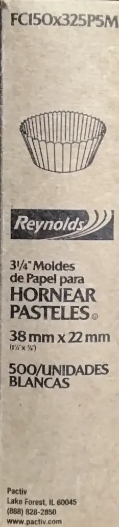 Reynolds -  3-1/4 Fluted Paper Baking Cups -500 pcs - Pack