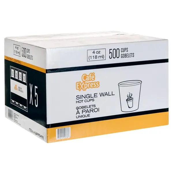 Cafe Express - 4oz Hot Paper Cups - 500 pcs - Case
