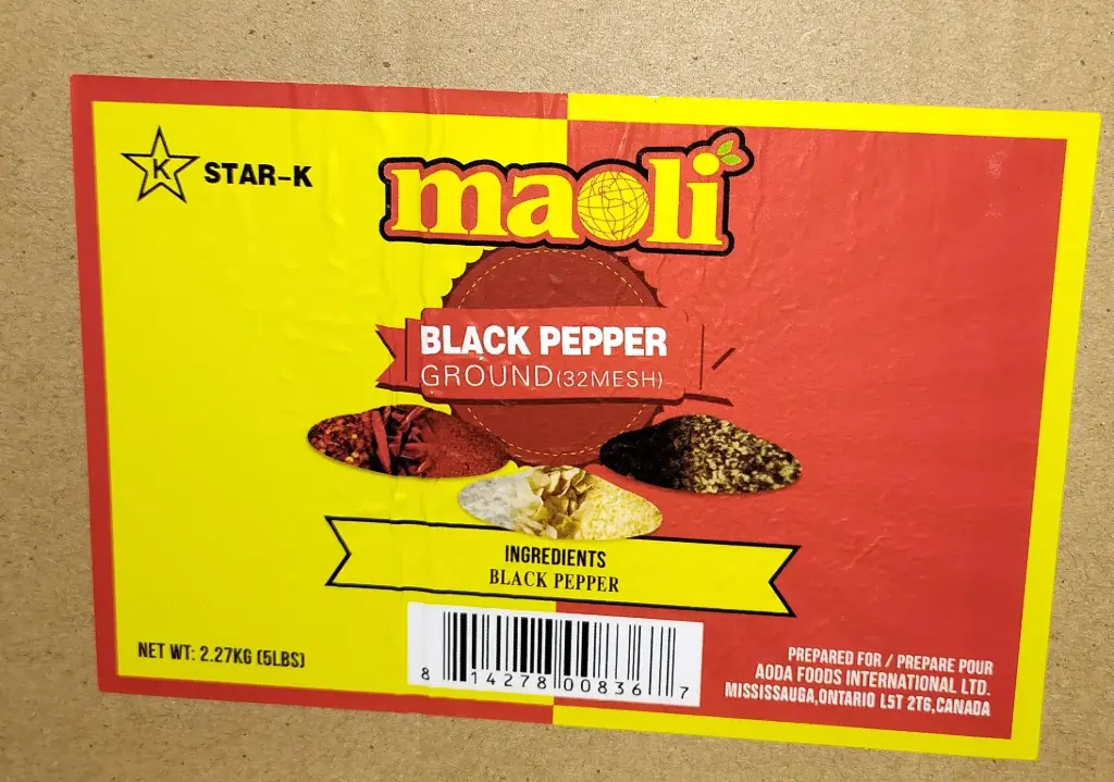 Maoli Black Pepper Premium 32 Mash-5LB- Each