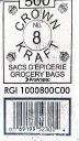 Crown No 8lb Kraft Brown bags- 500ct