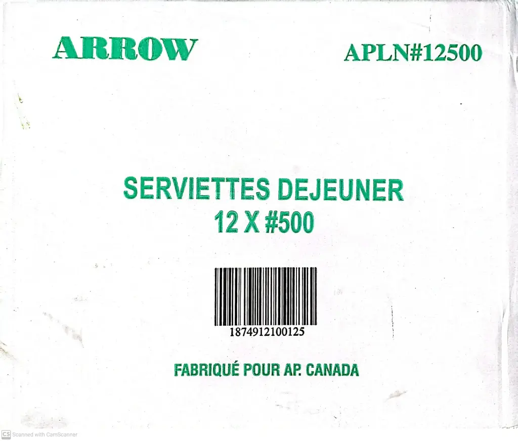 Arrow - Lunch Napkins - 12x500 - Case