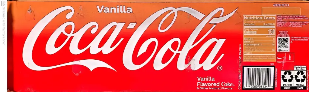 POPCV12- Coca Cola Vanilla Flavored-355Ml-1x12-