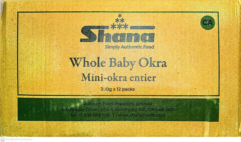 FROV01 - Shana Whole Baby Okra 12X300G