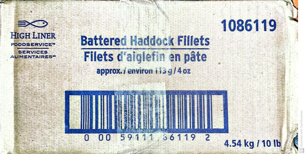 High Liner-Battered Haddock Fillets-1x4.5Kg