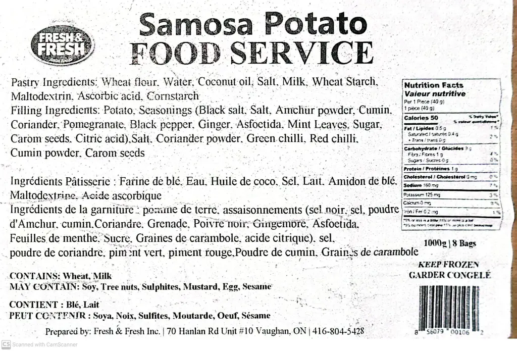 Fresh & Fresh Samosa Potato