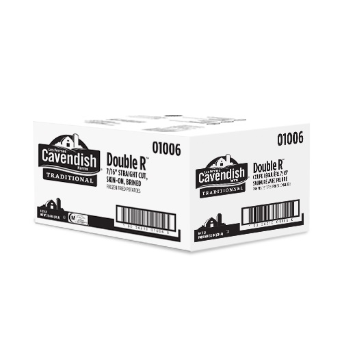 [FROC007] Cavendish - 7/16" French Fries - Straight Cut Skin On - Double R - 01006- 6x5lb - Case