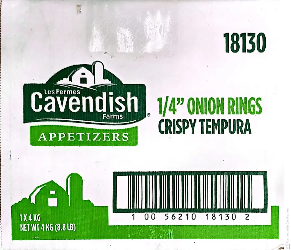 Cavendish 1/4" Onion Rings-1x4 Kg