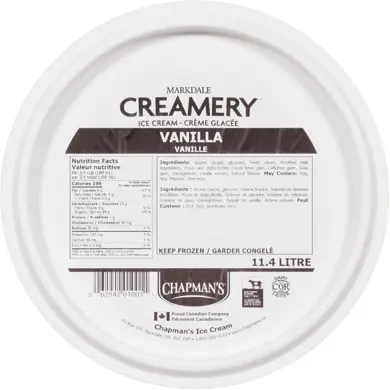 Chapman's - Ice Cream - Vanilla Bucket - 11.4 L