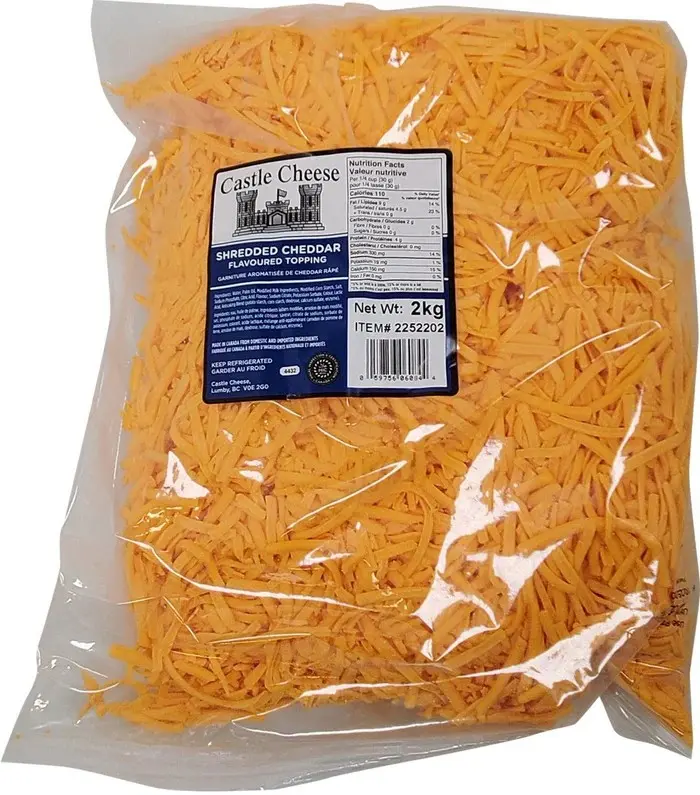 Castle Cheese Shredded Cheddar-1x2Kg