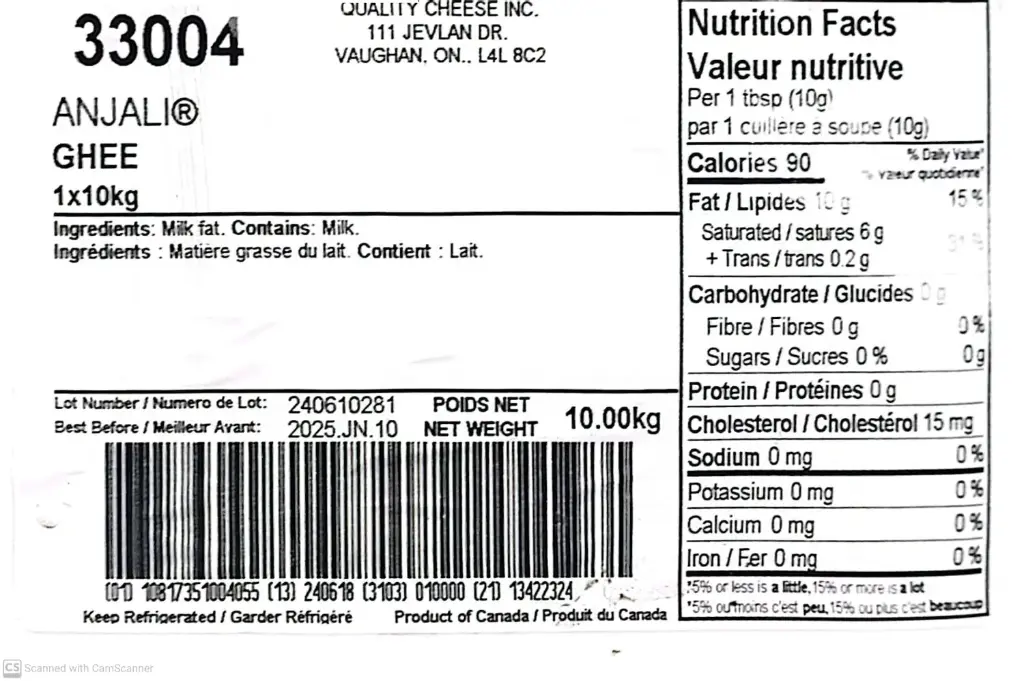 Anjali Ghee 33004-1x10 Kg