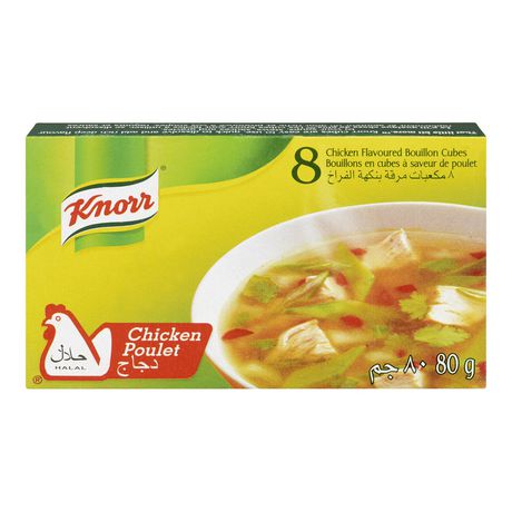 Knorr - Chicken Bouillon Flavoured Cubes - Halal - 80g  - 8 per Pack