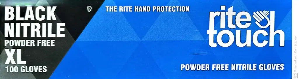 Rite Touch-Black Nitrile-Powder Free XL-1x100