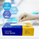 Puraloc Disposable Vinyl Gloves-MED -1x10x100