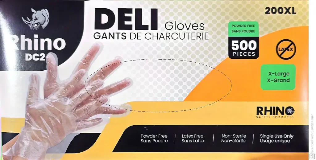 Rhino DC2 Clear Deli Gloves X-Large -1 x 500