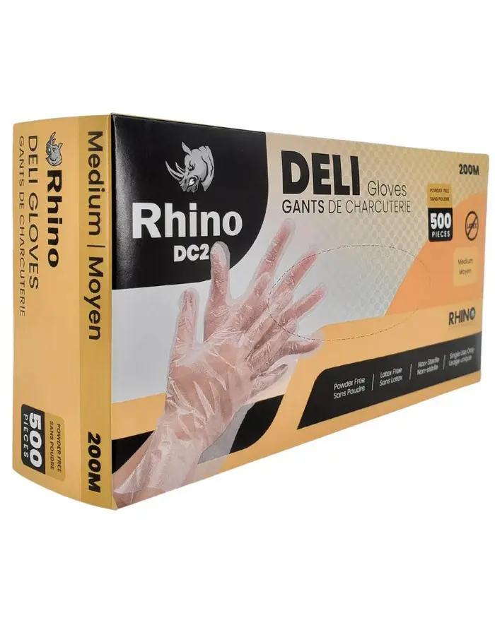 Rhino DC2 Clear Deli Gloves Medium -1 x 500