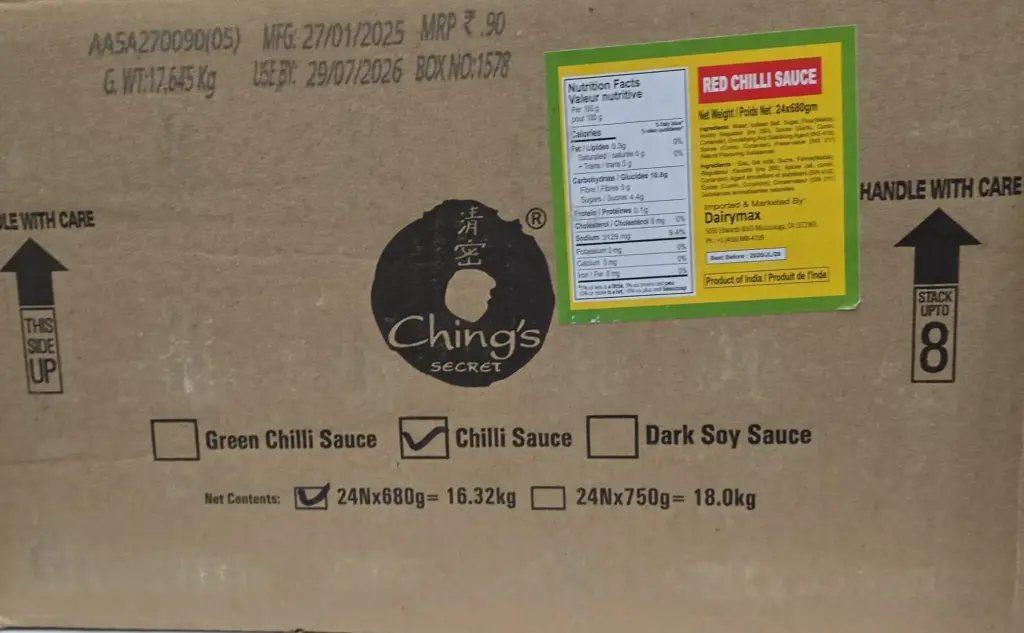 Ching's Red Chilli Sauce-24x620 Ml